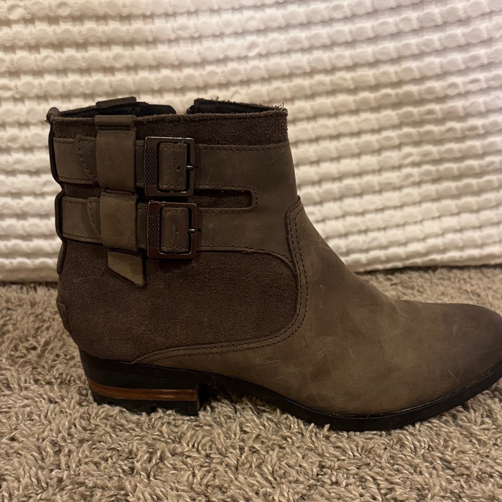 Sorel Dark gray  Ankle Boots with Double Buckle
